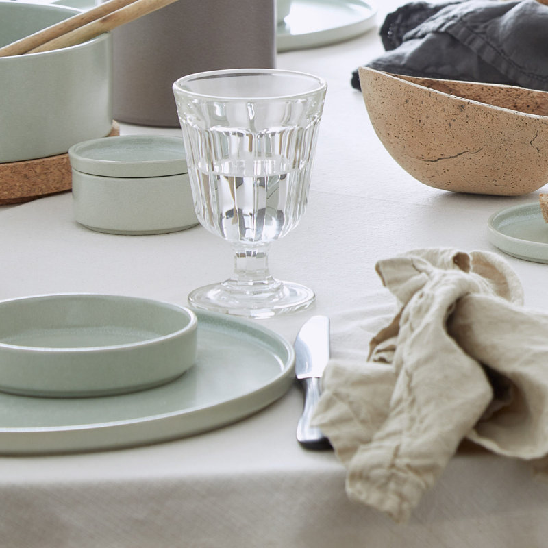 Ensemble de 6 assiettes en grès Redonda, ensemble de 6, Feuille de laurier