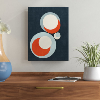 « rétro cercles », impression sur toile