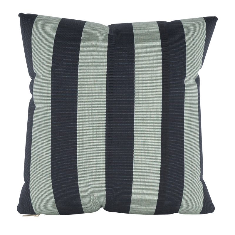 Lani Sunbrella® Indoor/Outdoor Throw Pillow, Pink/Cream, Square 14"