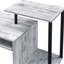 Bureau avec tablette et plateau pour clavier, structure et finition métalliques de style antique noir et blanc