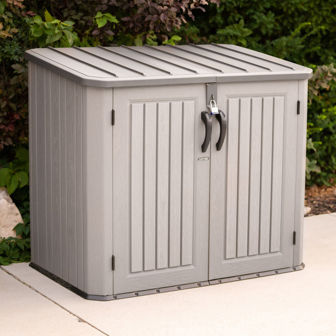 Lifetime 5 Ft. x 3 Ft. High-Density Polyethylene Outdoor Storage Shed with Steel-Reinforced Construction