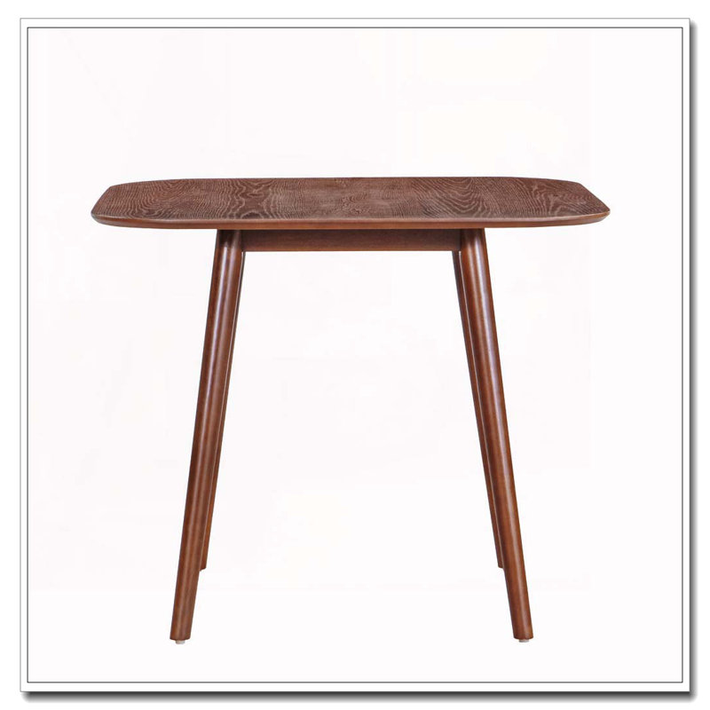 Wood Square Dining Table, Dark Walnut