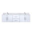 Meuble-lavabo double bleu marine 72 po X P 22 po D, dessus en marbre de Carrare et ensemble de robinet-117844494