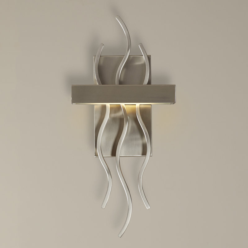 Gapspard Steel LED Flush Mounted Sconce, Hazel Bronze