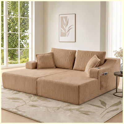 83" Oversized Double Chaise Lounge