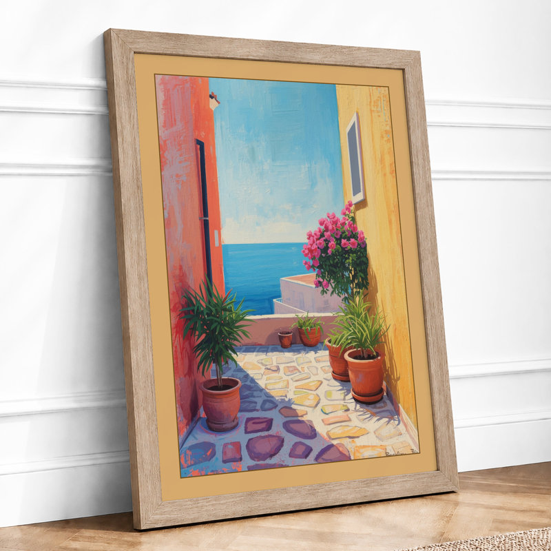 Mediterranean Light Coastal - Print, A2 - 59.4 x 42.0 cm, Oak