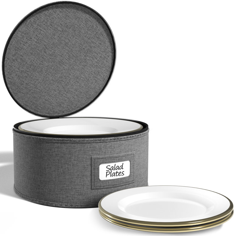 Organisateur de vaisselle Sorbus China, Gris, 6" H x 9" W x 9" D