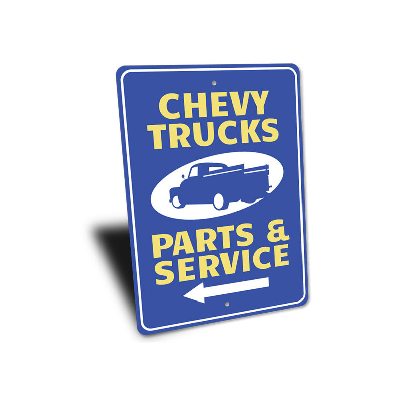 Enseigne en aluminium Chevy, H 14 po x l 10 po x P 0,04 po