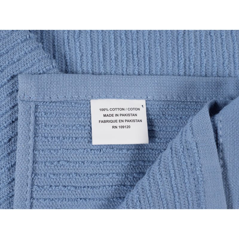 Ensemble de 6 serviettes de cuisine Kaf Home Premium 100% coton, 18 po x 28 po, Blue