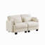 Canapé d'angle modulaire 2 places au design moderne et minimaliste capitonné, avec coussins d'assise épais et confortables, idéal pour le salon, la chambre et l'appartement. Revêtement en chenille.-1270429427