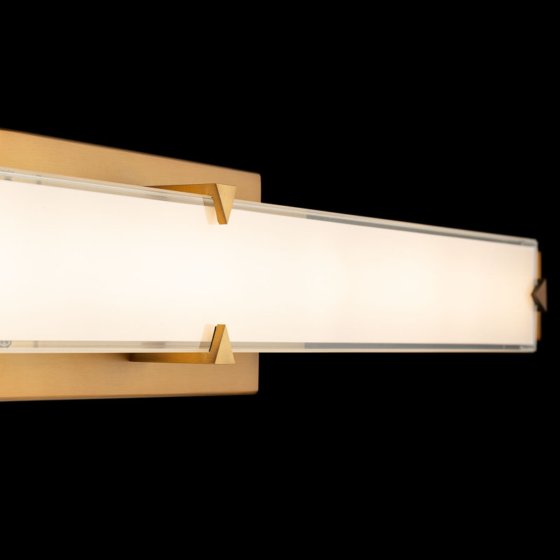 Carlisle 37" Dimmable LED Bath Vanity & Wall Light With Glass Shade And Built In Color Temperature Switch (2700K/3000K/3500K/4000K)