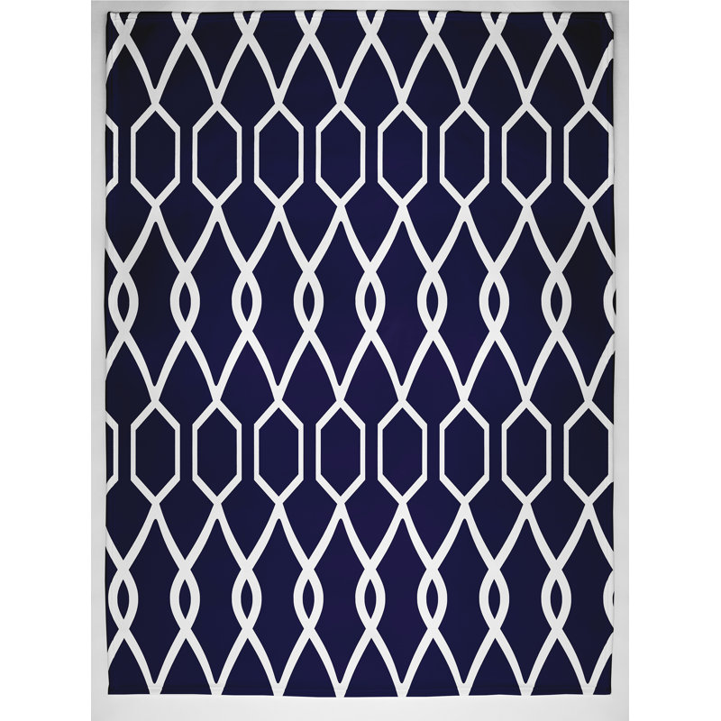 Schuyler Plain Weave / Muslin Throw Blanket, Navy
