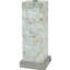 Lampe de table 2 pièces à motif mosaïque moderne avec finition en chrome blanc et lumière diffuse douce et abat-jour blanc élégant
