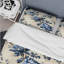 Ensemble de housse de couette V à motif ornemental bleu-708294167