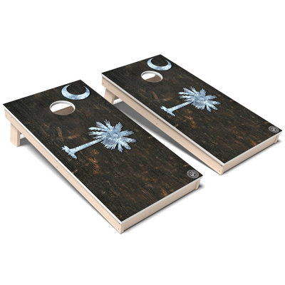 South Carolina Flag Rustic All-Weather Composite Cornhole Set