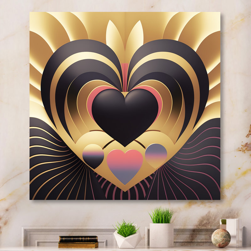 Abstract Wall Decor on Metal, 29" H x 29" W x 1" D