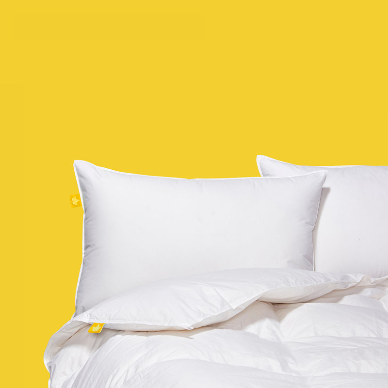 Twin Size White Cotton Feather and Down Duvet
