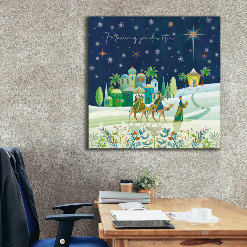  «Three Kings Journey» par Elle Media Group, art mural sur toile, 37 po x 37 po
