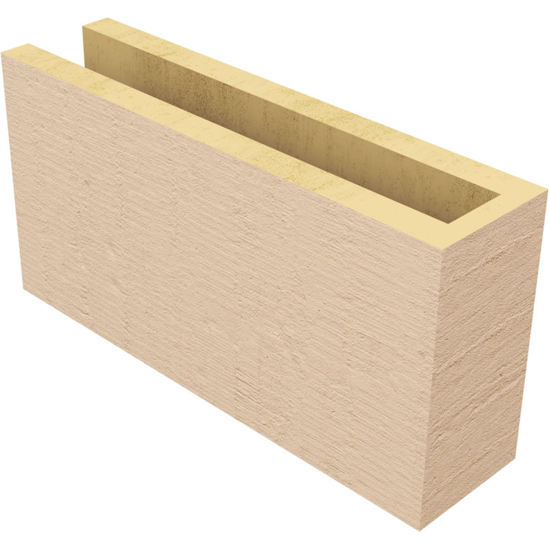 Block Block Woodgrain TimberThane Raider Tail, apprêté brun clair, H 8 po x l 16 po x P 4 po