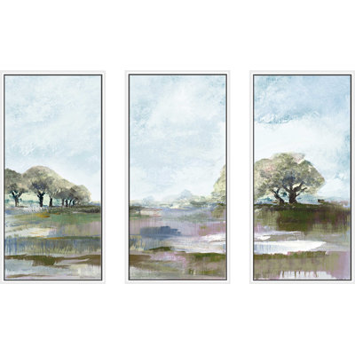 Rusty Blue Sky - peinture sur toile flottante 3 pièces