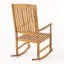 Chaise berçante rustique avec lattes extérieures en bois traditionnel et siège confortable