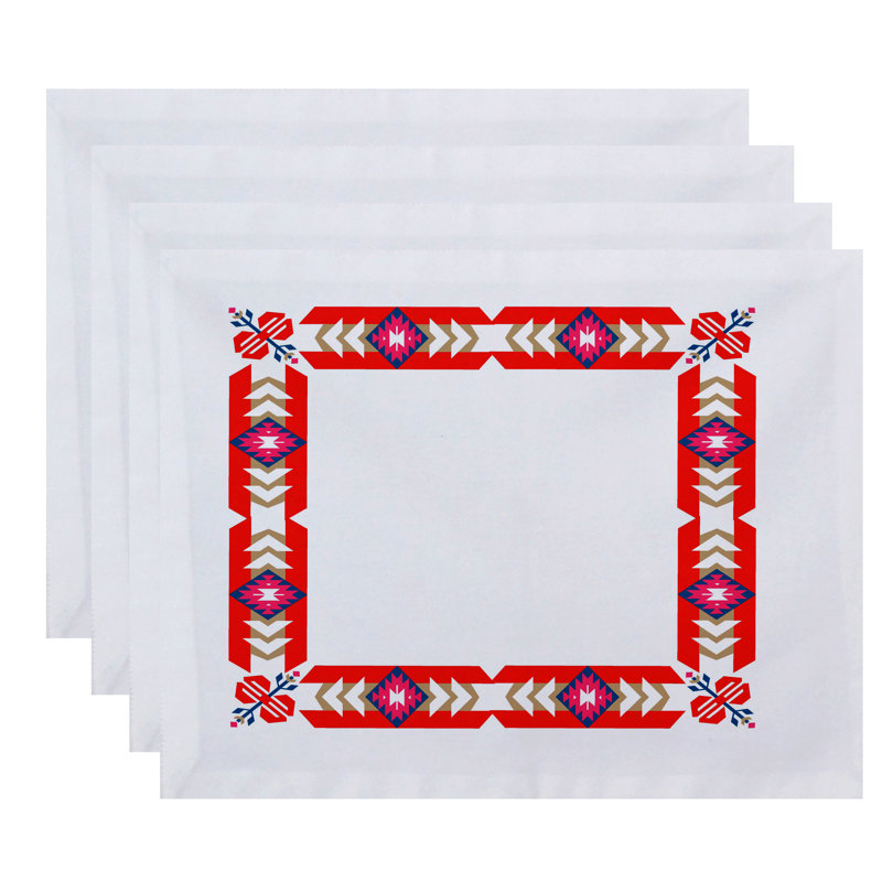 Ensemble de napperons 4 pièces Alfreda, Orangé