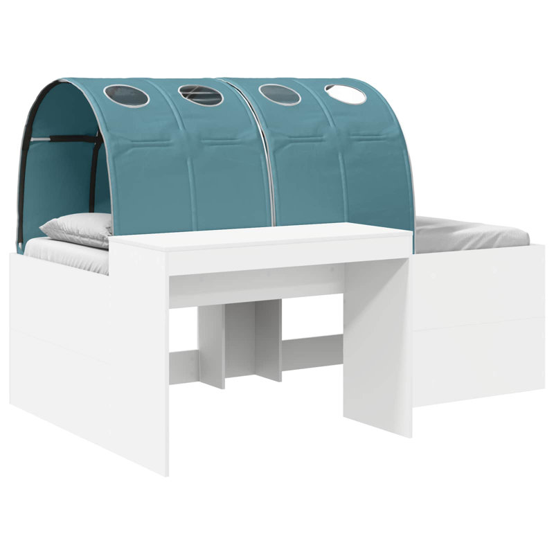 80 X 200cm High Sleepers, White/Light Blue