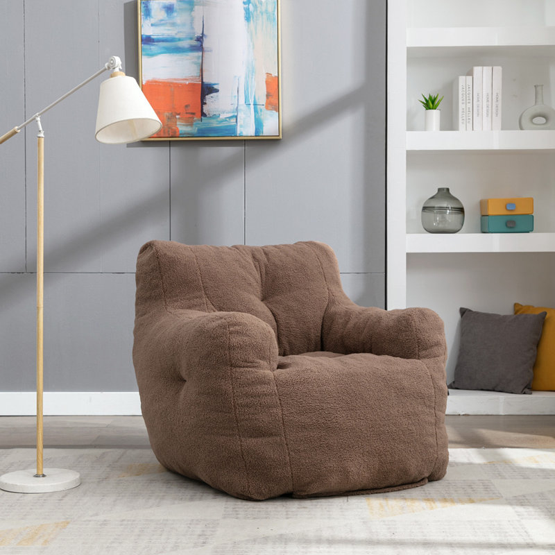 Fauteuil à billes en tissu, Tissu brun