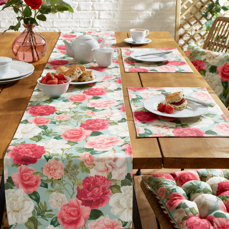 Caggiano Cotton Blend Floral Rectangle Placemat