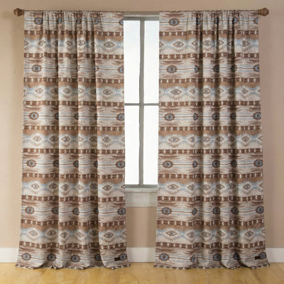 Carstens, Inc. Southwestern Room Darkening Curtain Panels, Set of 2 Panels, 54" x 84" each, Wrangler Desert Dusk