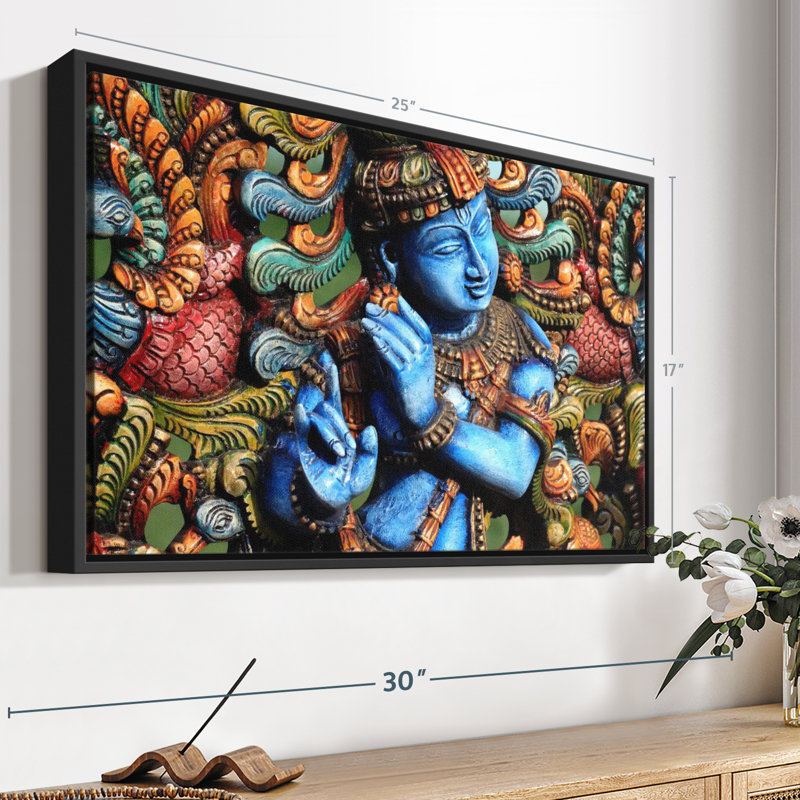 Beautiful Krishna, reproduction sur toile, H 17 po x l 25 po