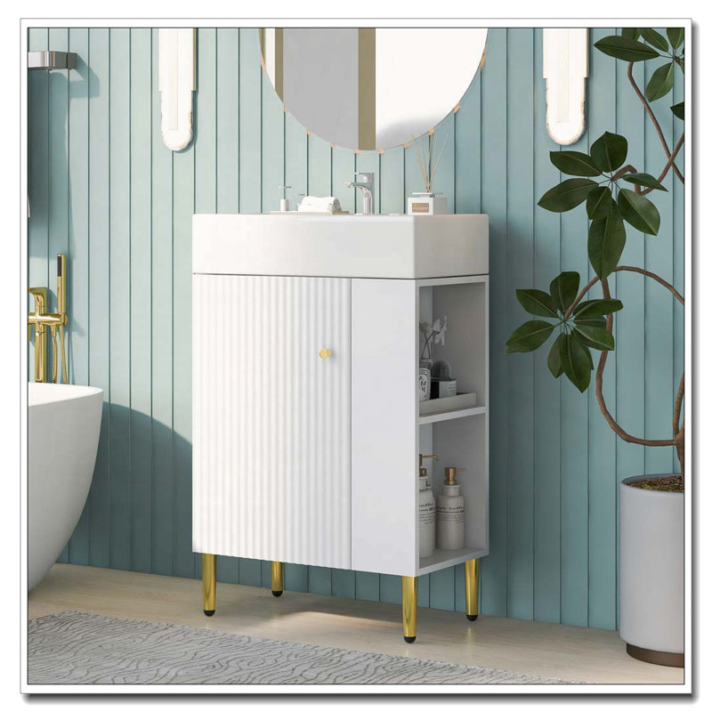Meuble-lavabo simple en céramique