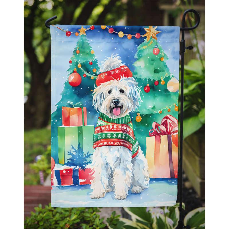 Polyester double face Noël, H 15,5 po x l 11,25 po