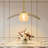 23.62" Modern Gold Pendant Light with Interchangeable Dual Shades, Adjustable Hanging Light for Kitchen Island, Dining Room & Bedroom