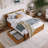 Orlando Solid Wood Platform Bed with Panel Footboard & Storage Drawers-96140402