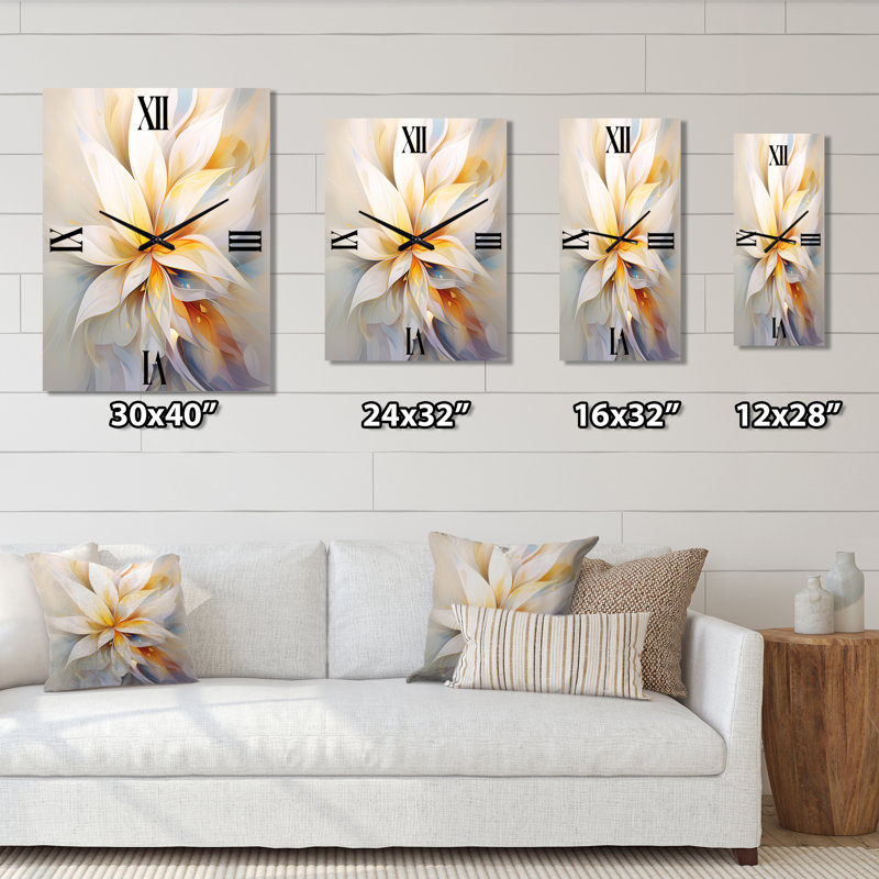 Horloge murale moderne Dreamy White, H 40 po x l 30 po x P 1 po