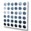 Cercle de grilles dans des tons de gris - peinture sur toile-67442667-67442669
