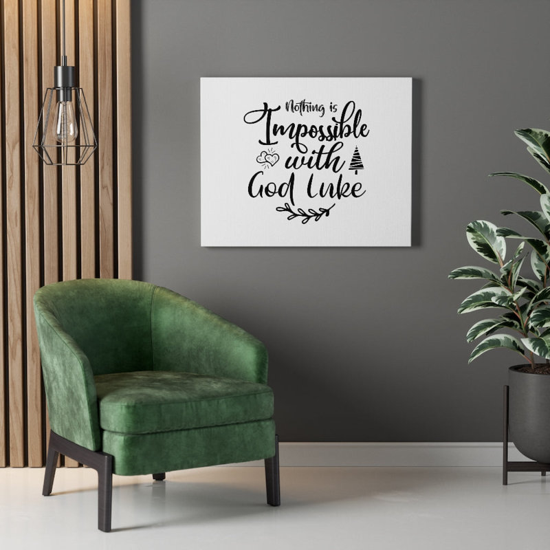 Nothing Is Impossible God 1 Piece Wrapped Canvas Wall Art, 46cm H x 61cm W