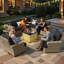 Ensemble de conversation en osier pour 7 personnes avec coussins Dzion-861573612-839909928