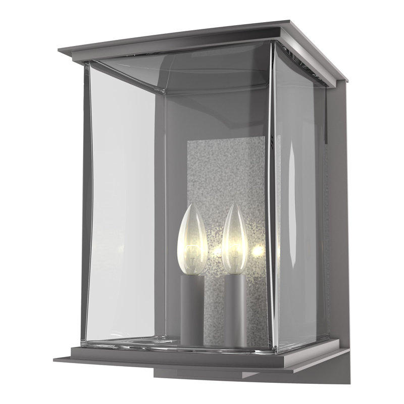 Kingston 7" Outdoor Wall Lantern, Coastal Burnished Steel, Translucent Vintage Platinum, 12.1'' H X 7'' W X 7.2'' D