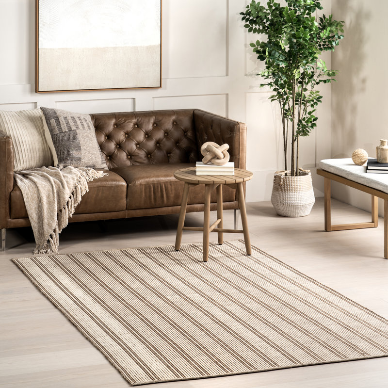 Tapis d'intérieur / extérieur à rayures Casual, Rectangle 4pi x 6 pi