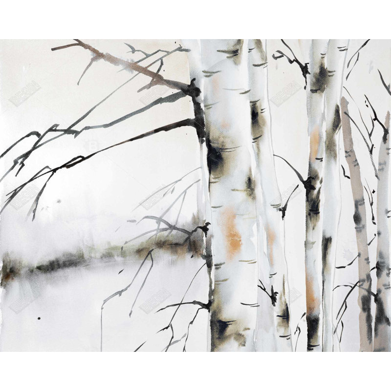 Winter Birches - Trees Landscapes Canvas for Home Decor