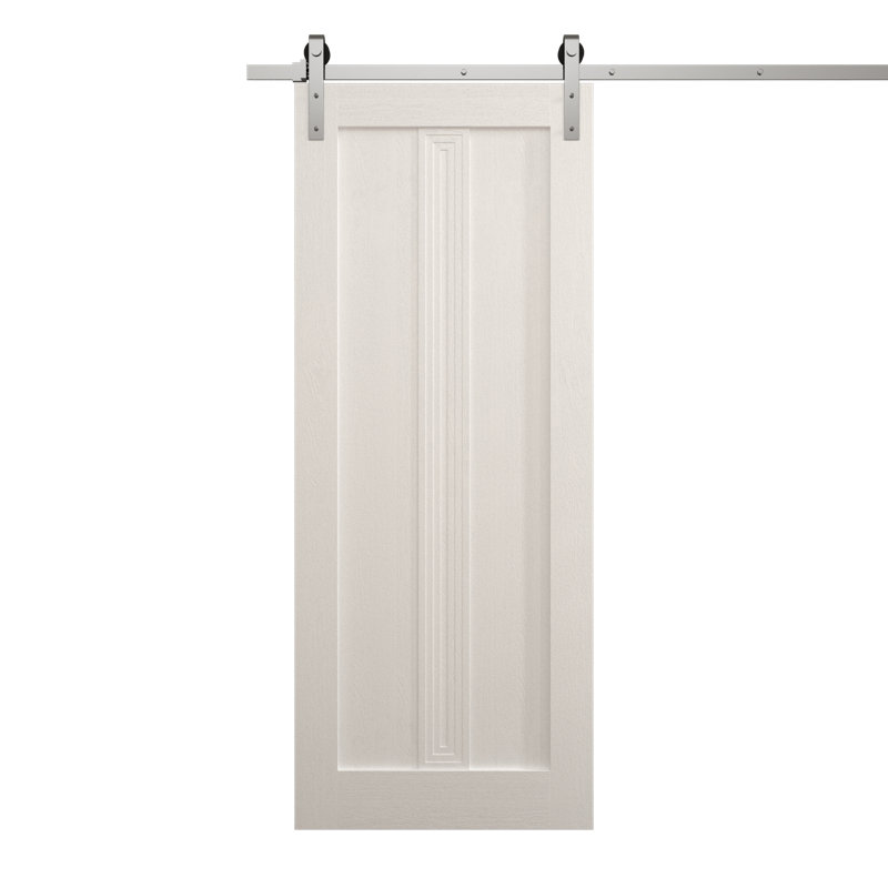 Porte de grange moderne | Ego 5006 | Ensemble de quincaillerie lourde Silver Rail Track | Portes intérieures solides