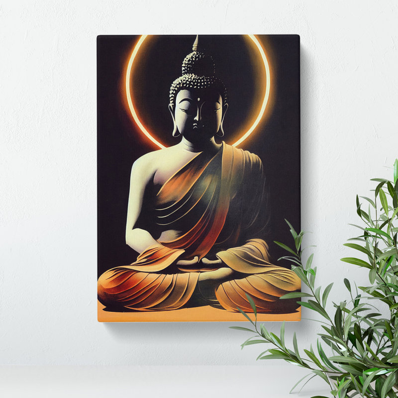 Thrilling Buddha - Wrapped Canvas Painting, 50cm H x 35cm W x 3cm D