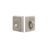 Rectangular Single Cylinder Deadbolt For 1-3/8" To 2-1/8" Door Pewter Finish