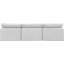 Canapé modulaire à accoudoirs carrés en velours 120 po Hiroshi-87149810