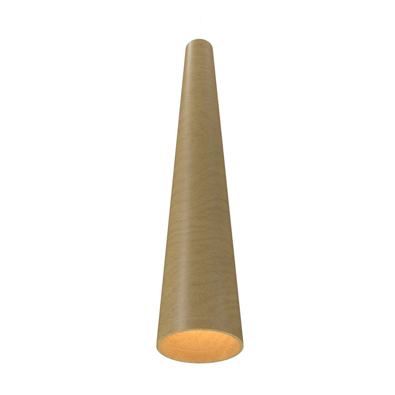 Cônico 1 - Light Pendant, Organic Gold, Organic Gold, 19.69" H x 4.33" W x 4.33" D