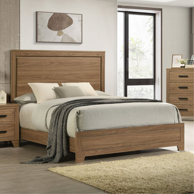 Simple Classic 1Pc Bed Panel Headboard Walnut / Chestnut Brown Bedroom Furniture Wooden