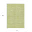 Tapis intérieur / extérieur 10 pi x 14 pi vert et ivoire à motif floral articulé lavable
