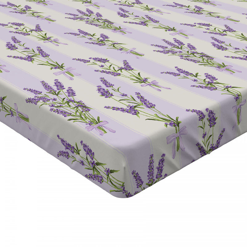 Microfiber Floral Fitted Sheet, Full Fitted Sheet